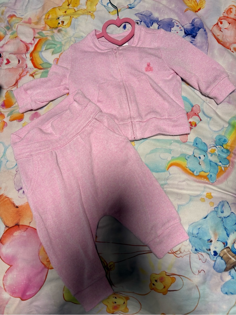 7/$30 GAP Baby Pink Zip Jacket & Jogger Set